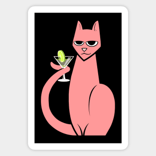 Cat w/ Martini Sticker